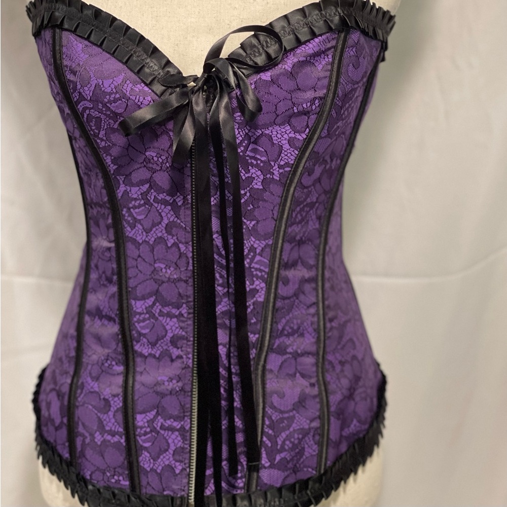 Purple and Black Corset with panty